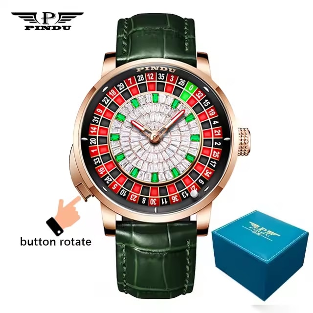 PINDU 2025 Luxury Men's Automatic Roulette Watch