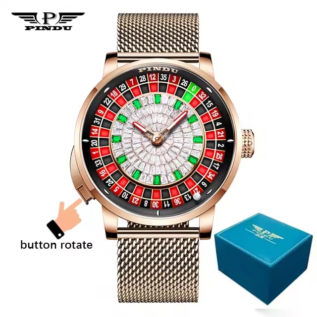 PINDU 2025 Luxury Men's Automatic Roulette Watch