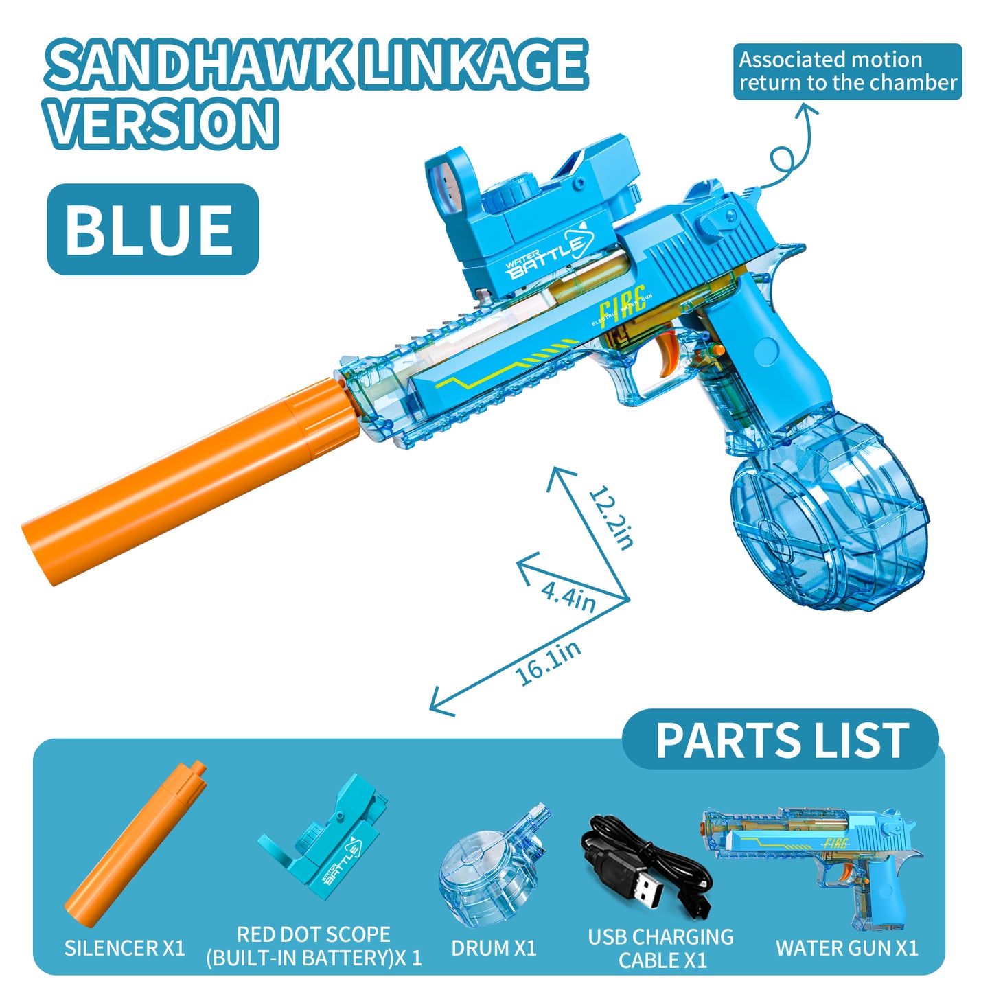 Electric Desert Eagle Water Gun