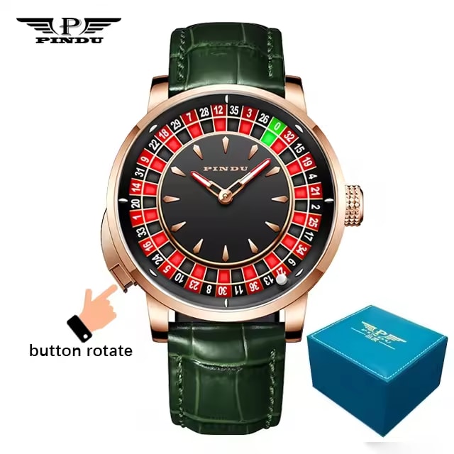 PINDU 2025 Luxury Men's Automatic Roulette Watch