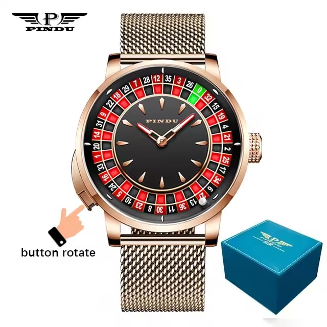 PINDU 2025 Luxury Men's Automatic Roulette Watch